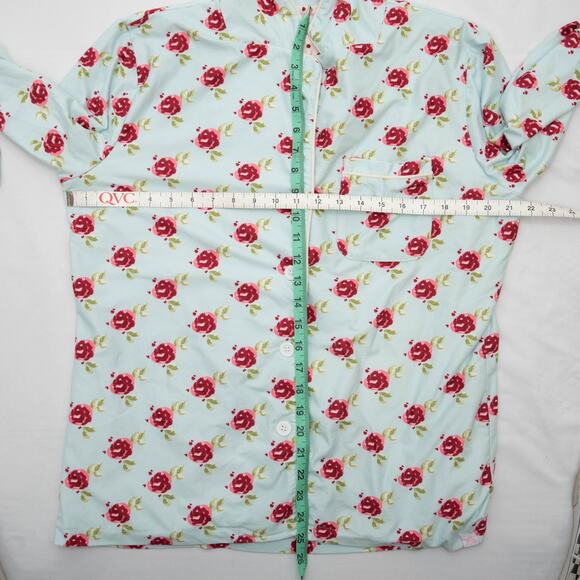 Sweet Honey Floral Print Button Up Pajama Top Size Medium - Picture 9 of 11
